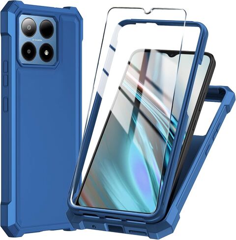 for Boost Summit 5G Phone Case with Tempered Glass Screen Protector,Slim Soft Silicone Full-Body Protective Cover (Boost Summit 5G,Clear) in Saudi Arabia