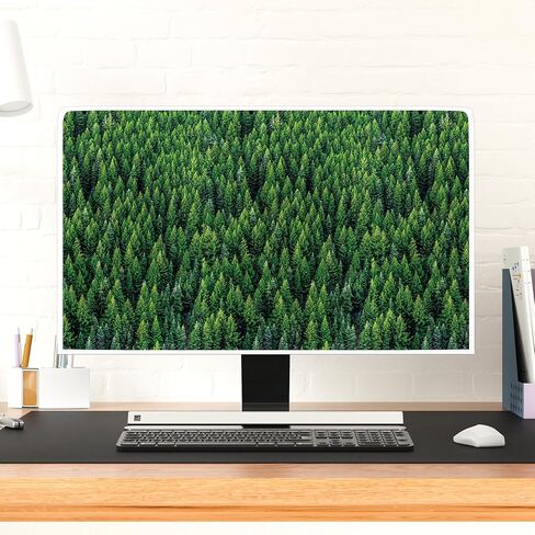 Baocicco Green Forest Waterproof 22, 23, 24, 25 Inch Anti-Static Dustproof LCD/LED/HD Full Body Cover for Computer Screen Panel Case Computer Sleeve Compatible with iMac 24, 22-25 PC, Desktop and TV in Saudi Arabia