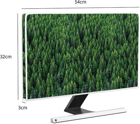 Baocicco Green Forest Waterproof 22, 23, 24, 25 Inch Anti-Static Dustproof LCD/LED/HD Full Body Cover for Computer Screen Panel Case Computer Sleeve Compatible with iMac 24, 22-25 PC, Desktop and TV in Saudi Arabia
