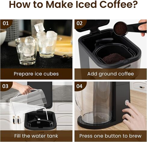 3-in-1 Coffee and Tea Machine Brewing System with 2.5 Quart Pitcher, Iced Tea Maker and Iced Coffee Maker, Strength Selector, Perfect For Tea, Coffee, Lattes, Lemonade in Saudi Arabia