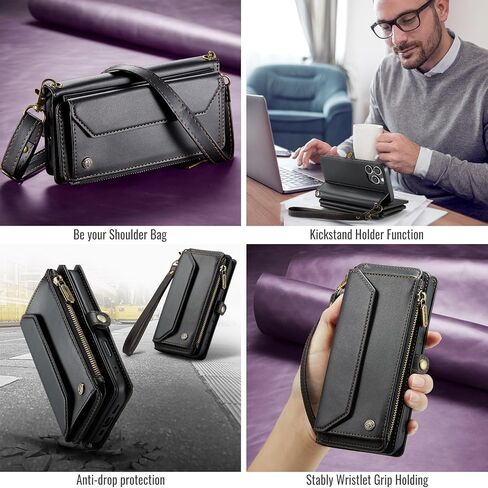 حقيبة محفظة Lbyzcase Crossbody لـ iPhone 16 Plus 6.7 "، حالة الهاتف الجلدية للأزياء النسائية مع Snap Magnetic ، حزام الكتف ، سحاب ، حامل بطاقة RFID لـ iPhone 16 Plus-Green in Kuwait