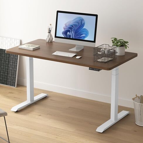 Fromann Dual Motor Electric Standing Desk Frame 3 Tier Legs Height Adjustable Handset with USB A+ C Ports Sit Stand up Desk Base for Home and Office (Black) in Kuwait
