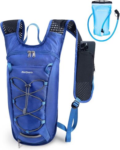 Hydration Backpack with 2L Water Bladder, Hiking Water Backpack for Women Men, Lightweight Cycling Daypack with Phone Pocket & Helmet Net Bag, Hydration Pack for Biking, Running, Skiing in Saudi Arabia