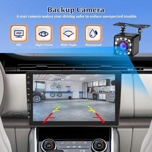 ستيريو سيارة Hikity 6.9 بوصة لاسلكي Apple Carplay Single Din مع Android Auto وراديو سيارة بشاشة لمس بلوتوث مع ميكروفون كاميرا احتياطية USB Type C in Saudi Arabia