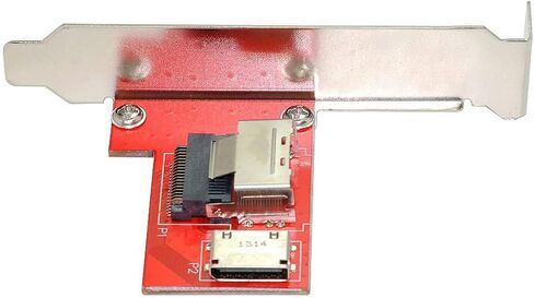 Xiwai PCI-Express 4.0 Slimline SAS SFF-8654 to Oculink SFF-8611 SFF-8612 PCBA Female Adapter with Bracket in Saudi Arabia