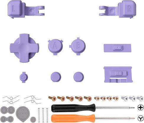 eXtremeRate Scarlet Red Custom Full Set Buttons for Gameboy Advance SP, Replacement A B L R Button Power On Off Volume Button D-pad Key for GBA SP Console - Console NOT Included in Saudi Arabia