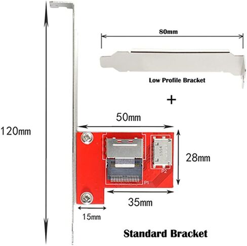 Xiwai PCI-Express 4.0 Slimline SAS SFF-8654 to Oculink SFF-8611 SFF-8612 PCBA Female Adapter with Bracket in Saudi Arabia