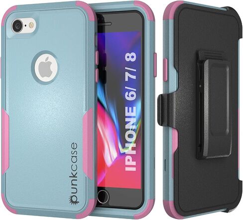 Punkcase for iPhone 7 Clip Clip الحافظة Case [سلسلة Ports] 4-1 تغطية الهاتف الوعرة والحماية متعددة الطبقات مع Kickstand متكامل لـ iPhone 7 (4.7 ") (2016) [Mint] in Kuwait