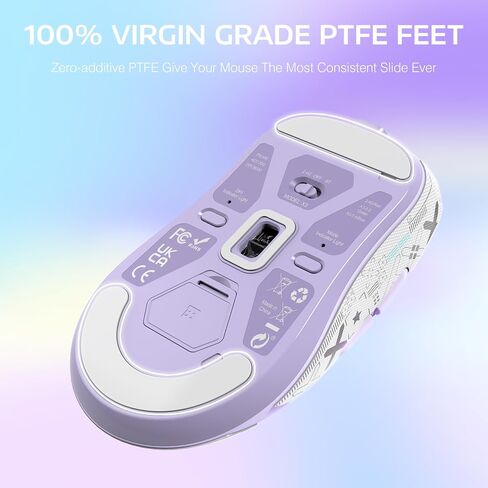 الهجوم Shark X3 فأر ألعاب لاسلكية خفيفة الوزن مع Tri-Mode 2.4g/USB-C Wired/Bluetooth ، 26k DPI ، PAW3395 Sensor Optical ، Kailh GM8.0 Switch ، 5 أزرار قابلة للبرمجة للكمبيوتر الشخصي/Win/Mac (Red+Stickers) in Kuwait