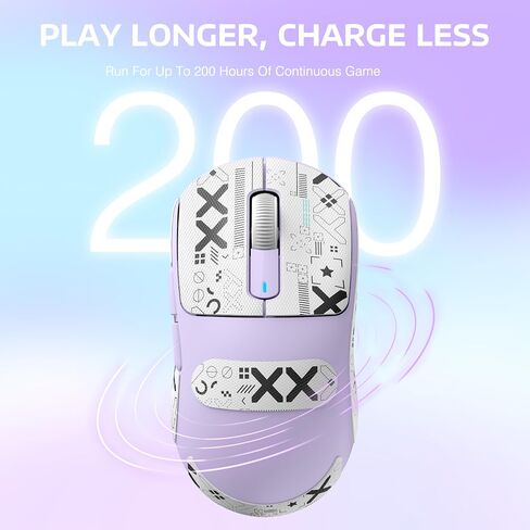 الهجوم Shark X3 فأر ألعاب لاسلكية خفيفة الوزن مع Tri-Mode 2.4g/USB-C Wired/Bluetooth ، 26k DPI ، PAW3395 Sensor Optical ، Kailh GM8.0 Switch ، 5 أزرار قابلة للبرمجة للكمبيوتر الشخصي/Win/Mac (Red+Stickers) in Kuwait