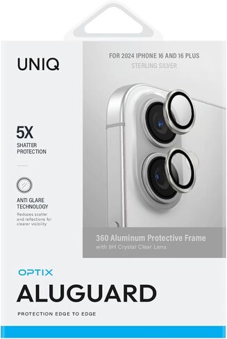UNIQ OPX ALUMINIUM CAMERA LENS PROTECTOR compatible with iPhone 16 & iPhone 16 Plus, Midnight Black in Saudi Arabia
