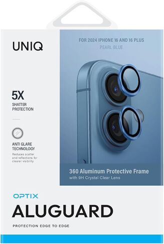 UNIQ OPX ALUMINIUM CAMERA LENS PROTECTOR compatible with iPhone 16 & iPhone 16 Plus, Midnight Black in Saudi Arabia
