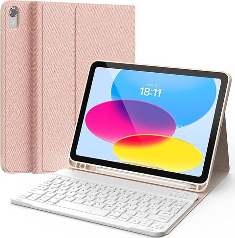 CHESONA Keyboard Case for iPad A16 11th/10th Gen, Black in Kuwait