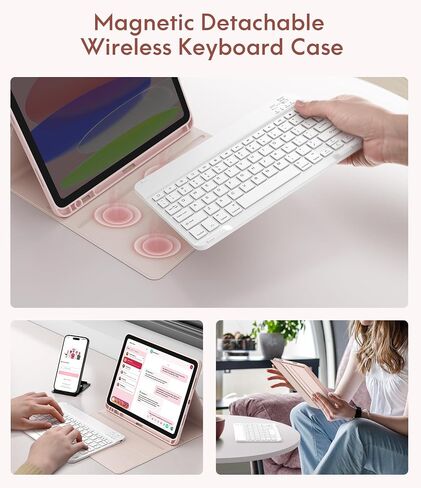 CHESONA Keyboard Case for iPad A16 11th/10th Gen, Black in Kuwait