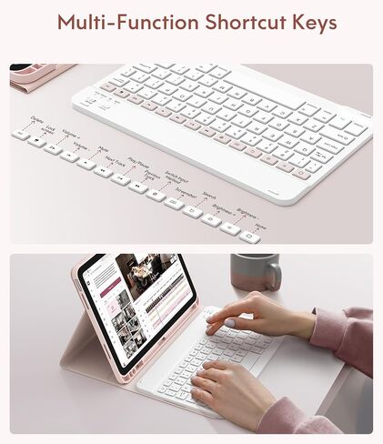 CHESONA Keyboard Case for iPad A16 11th/10th Gen, Black in Kuwait