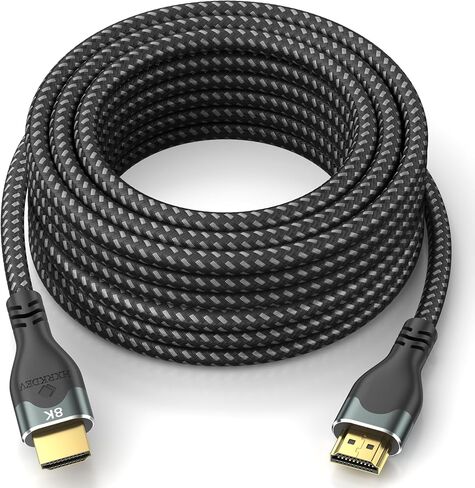 High Speed HDMI Cable, 18 Gbps, 4K 60HZ UHD 2160p, 24K Gold Plated Connectors, Nylon Braided Compatible for Laptop, Monitor, PS5, PS4, Xbox One, Fire TV & More (15ft) in Kuwait