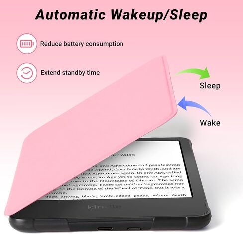 Case for 7" Kindle Paperwhite 12th Gen 2024 & Kindle Colorsoft Signature Edition,PU Leather Cover with Auto Sleep/Wake,Compatible with iPhone MagSafe,for Anker Wireless Charging Pads in Saudi Arabia