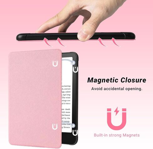 Case for 7" Kindle Paperwhite 12th Gen 2024 & Kindle Colorsoft Signature Edition,PU Leather Cover with Auto Sleep/Wake,Compatible with iPhone MagSafe,for Anker Wireless Charging Pads in Saudi Arabia