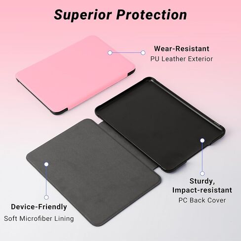Case for 7" Kindle Paperwhite 12th Gen 2024 & Kindle Colorsoft Signature Edition,PU Leather Cover with Auto Sleep/Wake,Compatible with iPhone MagSafe,for Anker Wireless Charging Pads in Saudi Arabia