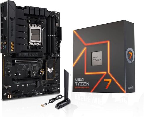 Micro Center AMD RYZEN 7 7700X سطح مكتب وحدة المعالجة المركزية معالجات ASUS TUF Gaming B650-PLUS WIFI DDR5 PCIE 5.0 ATX Gaming Mother in Kuwait
