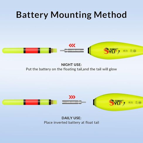 QualyQualy Lighted Slip Bobbers Fishing Floats Spring Bobber 4pcs Glow in The Dark Spring Bobber for Crappie Walleyes Fishing (Yellow & Black, 2in) in Saudi Arabia