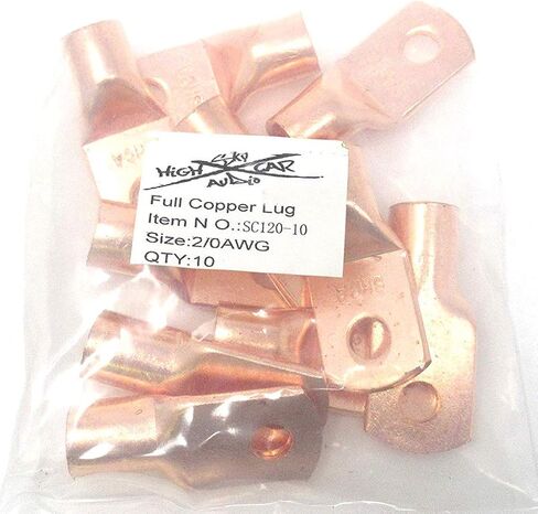 (10) 1/0 Gauge Copper Ring Terminals 3/8 " in Saudi Arabia