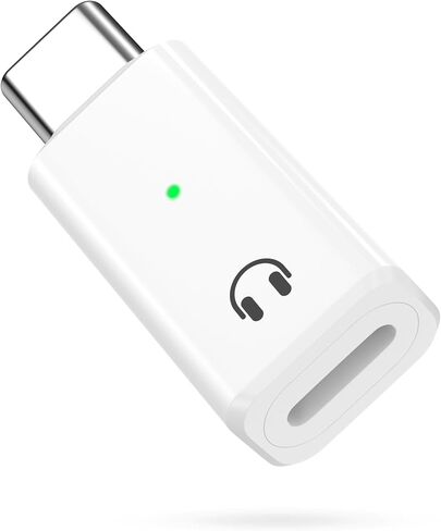MoKo Lightning to USB C Earphone Audio Adapter Support Line Control(Not for Microphones/Charging/Data Transfer), USB C to Lightning Headphone Earphone Adapter for iPhone 16 15 Pro Max Plus, iPad,White in Saudi Arabia