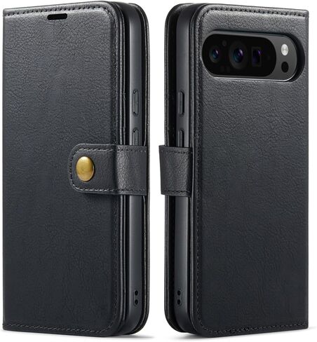 حالة الهاتف ASUWISH لـ Google Pixel 9 Pro XL Wallet Wallet Cover Disachable Cell مع حامي شاشة زجاجية مقسّرات فتحة بطاقة Pixel9 9pro 9proxl in Kuwait