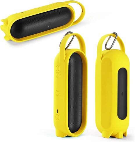 Silicone Case Cover Compatible with Beats Pill 2024, Portable Travel Sleeve Protective Pouch with Handle Stand Up Carry Cover for Pill-2024 Wireless Bluetooth Speaker (Case ONLY) (Black) in Saudi Arabia