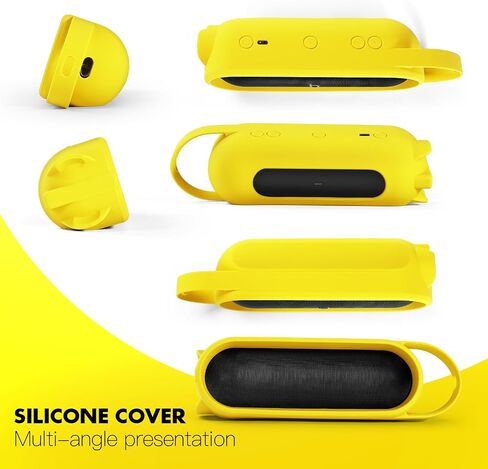 Silicone Case Cover Compatible with Beats Pill 2024, Portable Travel Sleeve Protective Pouch with Handle Stand Up Carry Cover for Pill-2024 Wireless Bluetooth Speaker (Case ONLY) (Black) in Saudi Arabia