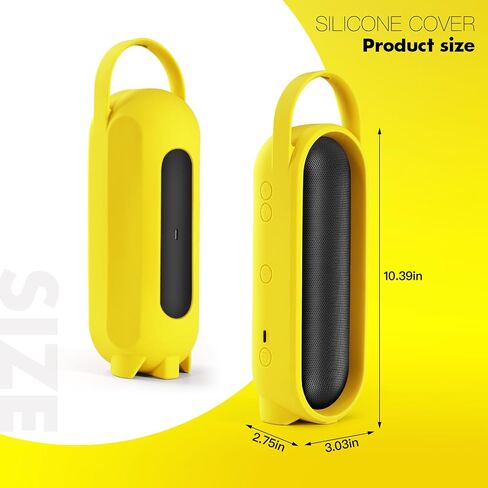 Silicone Case Cover Compatible with Beats Pill 2024, Portable Travel Sleeve Protective Pouch with Handle Stand Up Carry Cover for Pill-2024 Wireless Bluetooth Speaker (Case ONLY) (Black) in Saudi Arabia