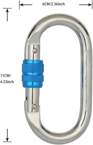 قفل الثقيلة تسلق Carabiner Clip CE تصنيف 25 كيلو نيوتن 5600 رطل التضاريس الوعرة المعتمدة من قفل القوة الصناعية قفل المقاطع للتزوير ، الحبال ، الأراجيح ، التخييم in Kuwait
