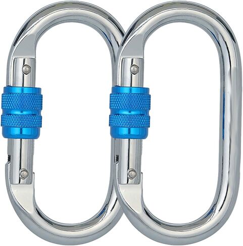 قفل الثقيلة تسلق Carabiner Clip CE تصنيف 25 كيلو نيوتن 5600 رطل التضاريس الوعرة المعتمدة من قفل القوة الصناعية قفل المقاطع للتزوير ، الحبال ، الأراجيح ، التخييم in Kuwait