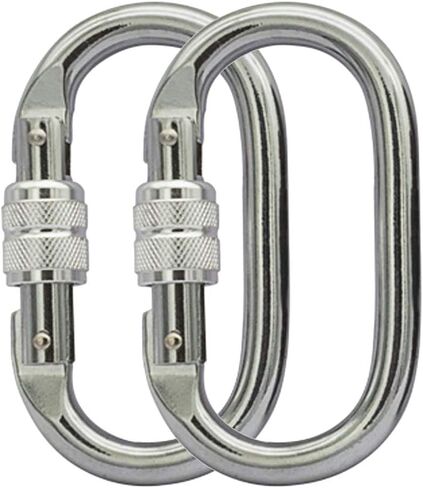 قفل الثقيلة تسلق Carabiner Clip CE تصنيف 25 كيلو نيوتن 5600 رطل التضاريس الوعرة المعتمدة من قفل القوة الصناعية قفل المقاطع للتزوير ، الحبال ، الأراجيح ، التخييم in Kuwait