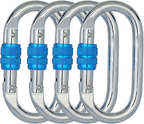 قفل الثقيلة تسلق Carabiner Clip CE تصنيف 25 كيلو نيوتن 5600 رطل التضاريس الوعرة المعتمدة من قفل القوة الصناعية قفل المقاطع للتزوير ، الحبال ، الأراجيح ، التخييم in Kuwait