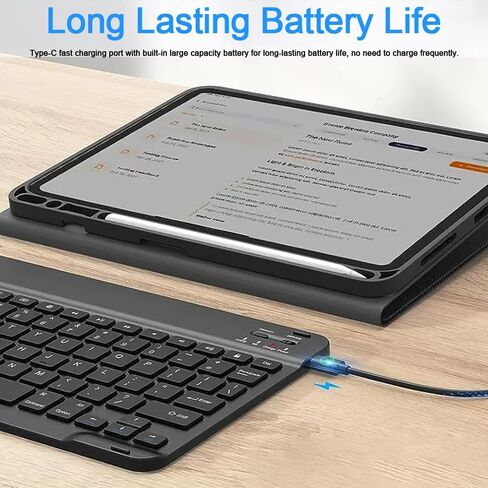 متوافق مع غطاء حالة الجيل العاشر من iPad مع لوحة مفاتيح Bluetooth اللاسلكية 2022 تم إصدار in Kuwait