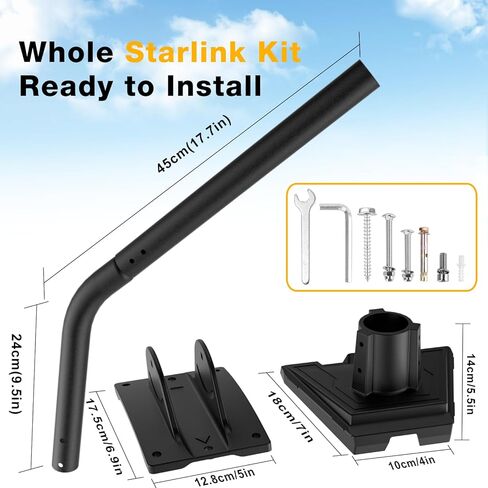 starlink gen 3 محول الأنابيب متوافق مع طبق starlink gen 3 القياسي ، starlink v3 pole plate rout kit gen3/v3 starlink start mittly plate (لوحة المحول فقط) in Saudi Arabia