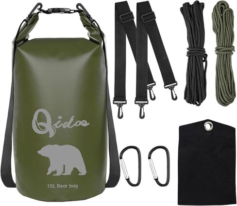 Bear Food Bag for Camping Ultralight Food Bag Hanging System 10 L Waterproof Bear Bag Pulley Systems Includes Waterproof Bear Bag, Nylon Ropes, Hooks for Camping Backpacking in Kuwait