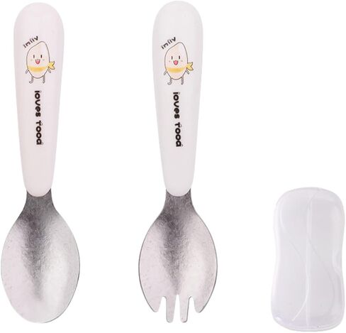 RISON Titanium Table Cutlery Set Titanium Spoon Head Food Grade PP Handle Fork Spoon Self-delivery Cutlery Design Spoon Handle Tentacle Cutlery Set (Blue) in Saudi Arabia