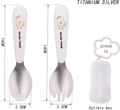 RISON Titanium Table Cutlery Set Titanium Spoon Head Food Grade PP Handle Fork Spoon Self-delivery Cutlery Design Spoon Handle Tentacle Cutlery Set (Blue) in Saudi Arabia