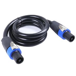 25 Feet Pack of 1 Speakon Cable - 25Ft. True 4 Conductor Speakon to Speakon Cables - Pro 4 Pole PA DJ Studio, Stage, Gig, Gala Audio Patch Wire, 4 Conductors