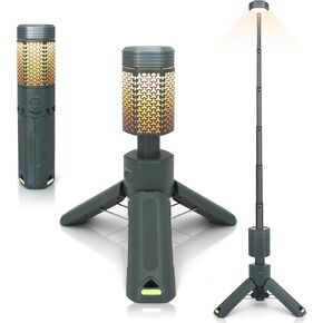 Telescopic Camping Lights,Portable Camping Lantern with Storage Bag,10500mAh Rechargeable Outdoor Adventure Emergency Light,Waterproof LED Work Lights with Magnetic (Gray)