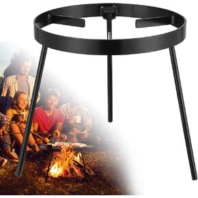 ترايبود Campfire للطبخ - معدات الطهي في المخيم ، وقصة حفرة النار في الهواء الطلق ، وحديد الحديد المحمولة ، أدوات طبخ ترايبود تراهن محمولة للفرن الهولندي ، الشواية ، النزل ، فايربيت