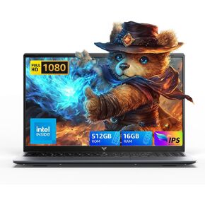 2025 Laptop,15.6In Windows 11 Laptop Computer with Quad Core-12th Alder Lake N97(Up to 3.6GHz), 16GB DDR4 512GB Hard Drive for Business, School, Offic