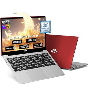 NIMO 15.6 FHD-Laptop, 8 cores Intel i5-12450H 32GB RAM 1TB SSD (Beat AMD R5 5500U,up to 4.4 GHz) 100W Type C IPS Business Laptop-Computer with Backlit Keyboard Fingerprint WiFi6 Win 11