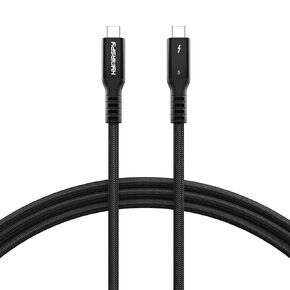 40 جيجابت في الثانية من كابل Thunderbolt 4 [Intel معتمد] 3.3 قدم USB C إلى كابل USB C ، 240W (5A) سلك شحن ، كبل من النوع C مضفر متوافق مع عرض مزدوج 8K/4K ، USB4 ، SSD ، EGPU ، MAC Studio/Mini ، iPhone