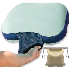 Couleurs Beach Pillow, Inflatable Camping Pillow, Pool Pillow, Removable Pillowcase, Ultralight Neck and Waist Support, Suitable for Camping, Hiking, Backpacking (with Ice Pack)