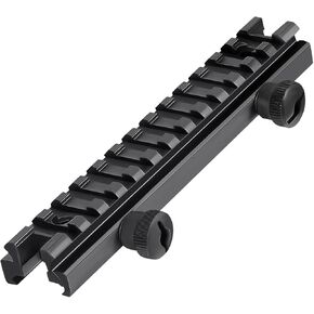 360 Tactical Low-Profile Full Size Riser Mount, 0.5" High 13 Slots Riser Mount 0.5 inch High for Scopes and Optics Three T Trading