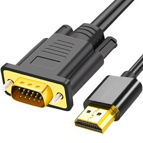 HDMI to VGA, 6FT Gold-Plated HDMI to VGA Cable (Male to Male) Compatible for Computer, Desktop, Laptop, PC, Monitor, Projector, HDTV, Raspberry Pi, Roku, Xbox and More (1) (5)
