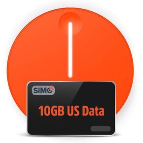 SIMO Solis Lite 4G LTE Mobile Hotspot, Portable WiFi for Travel in 140+ Countries, No SIM Card or Contract Required, Multi-Carrier Network Wireless, 10 Devices, 1GB/Month Lifetime + 10GB US Data